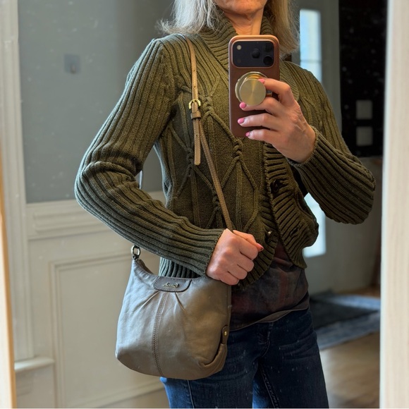 Coach Ashley Vintage Y2K Metallic Bronze Pleated Leather East/West Duffle (GUC) - Picture 4 of 14